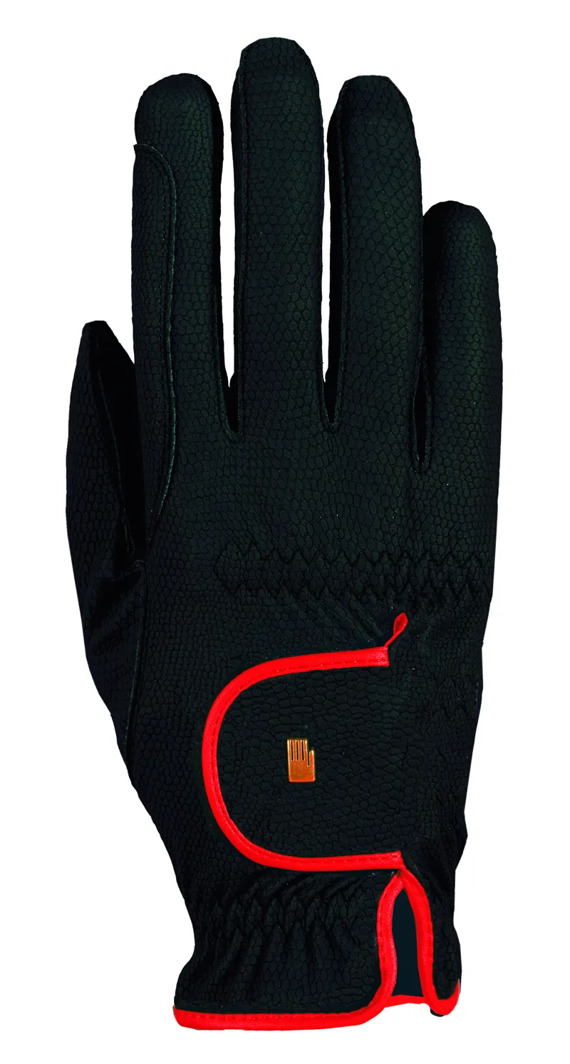 Roeckl Lona Contrast Trim Gloves Black/ Red